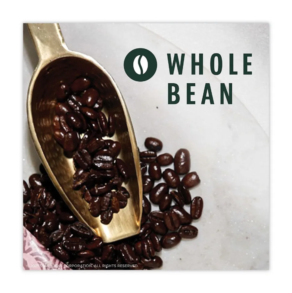Starbucks 12411946 1 lb Bag Whole Bean Coffee - Pike Place Roast (6/Carton)