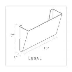 Storex 16 in. x 4 in. x 7 in. Legal Size Wall File - Smoke