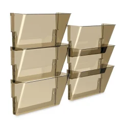 Storex 13 in. x 4 in. x 7 in. Letter Size Wall File - Smoke