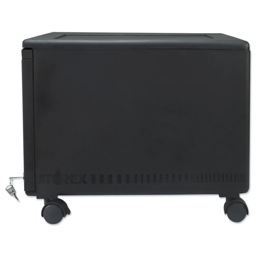Storex 1 Legal/letter-Size File Drawer 14.75 in. x 18.25 in. x 12.75 in. Single-Drawer Mobile Filing Cabinet - Black