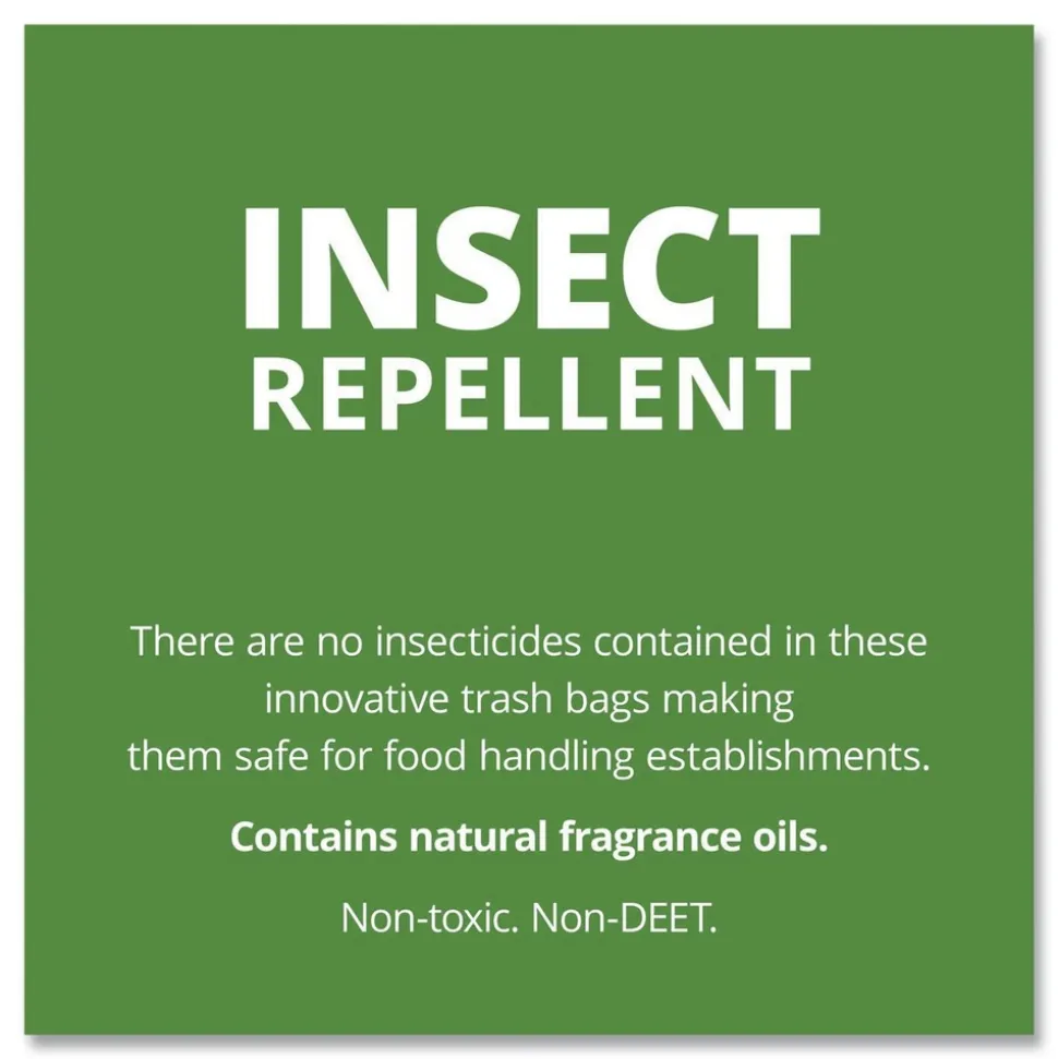 Stout by Envision 37 in. x 52 in. 55-Gallon 2 mil. Insect-Repellent Trash Bags - Black (65/Box)