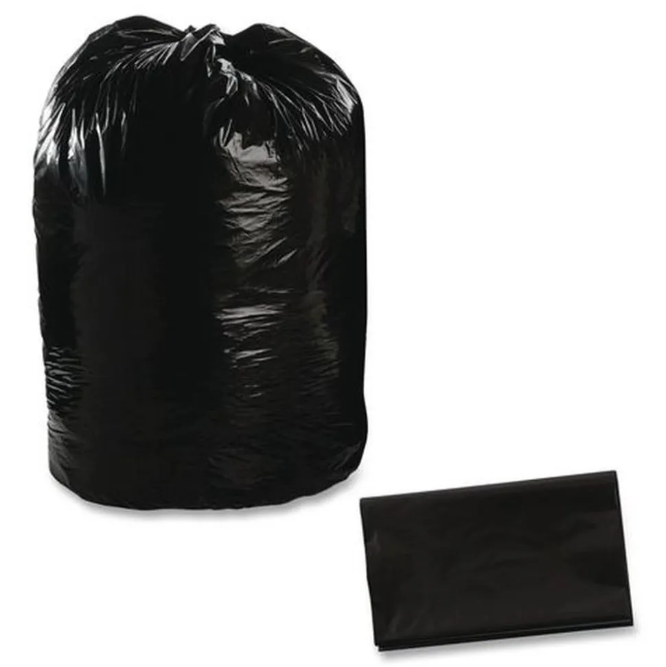 Stout by Envision 43 in. x 49 in. 56-Gallon 1.5 mil. Total Recycled Content Plastic Trash Bags - Black/Brown (100/Carton)