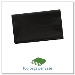 Stout by Envision 38 in. x 60 in. 1.5 mil. 60 Gallon Total Recycled Content Plastic Trash Bags - Brown/ Black (100/Carton)