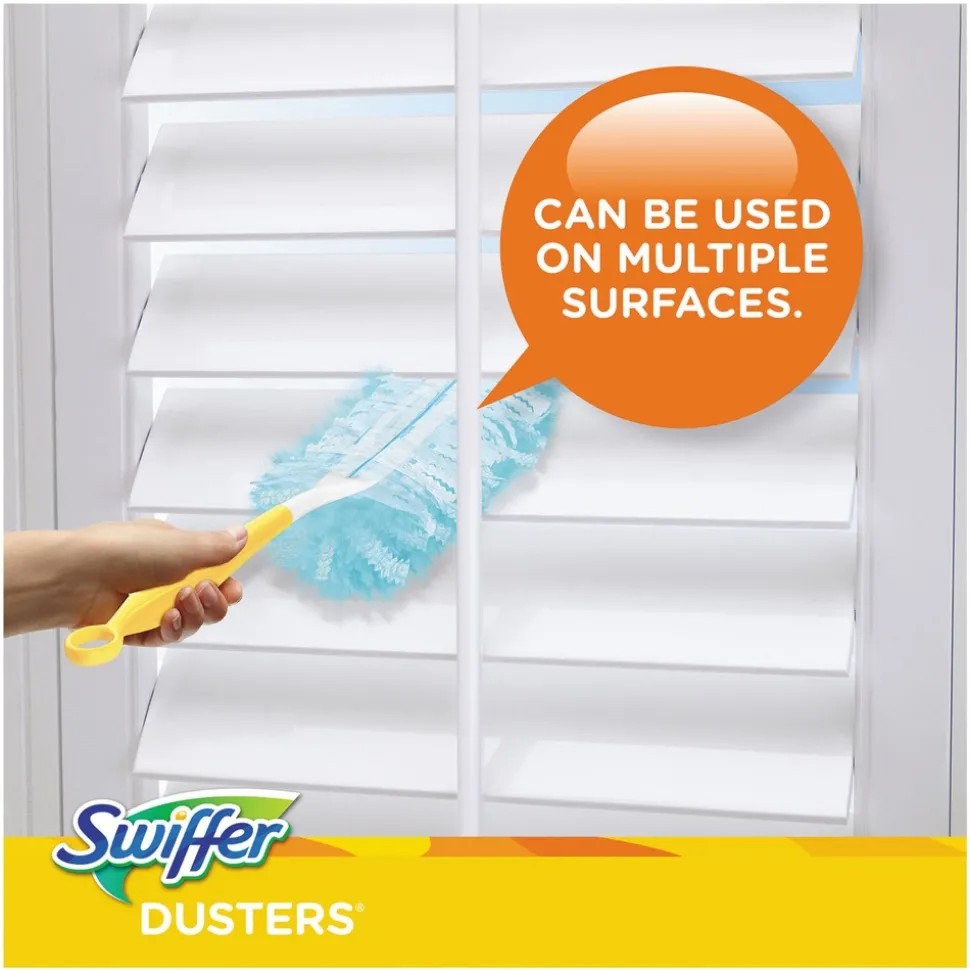 Swiffer Dust Lock Fiber 6 in. Handle Dusters Starter Kit - Blue/Yellow (1-Kit)
