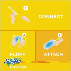 Swiffer Dust Lock Fiber Refill Dusters - Light Blue, Unscented (10/Box)