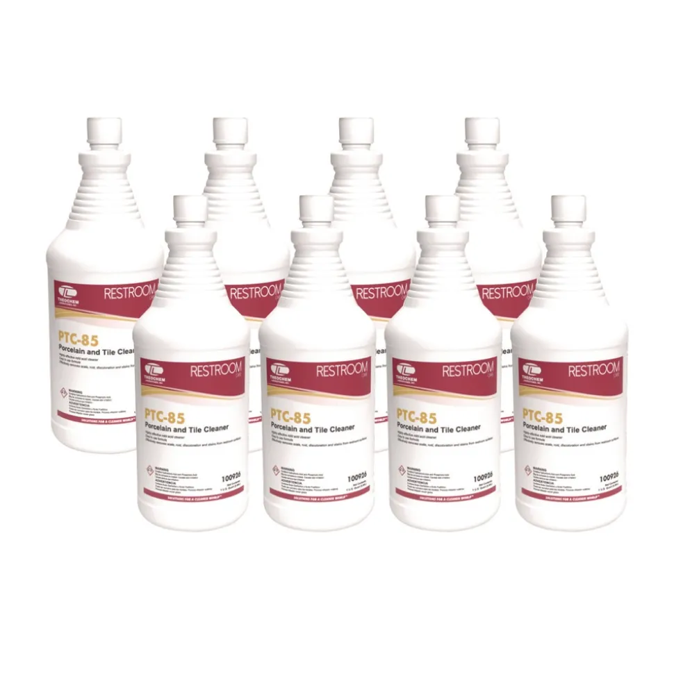 Theochem Laboratories PTC-85 32 oz. Bottle Pleasant Scent Porcelain and Tile Cleaner (12/Carton)