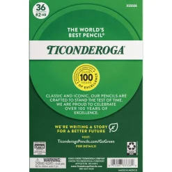 Ticonderoga 3.6 mm HB (#2) My First Woodcase Pencil with Eraser - Black Lead, Yellow Barrel (36/Pack)