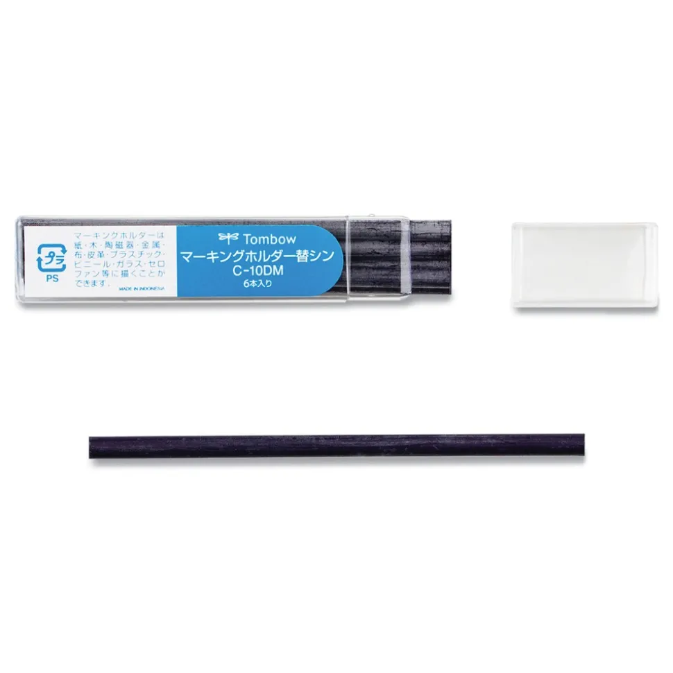 Tombow 4.4 millimeter Mechanical Wax-Based Marking Pencil Refills - Blue (10/Box)
