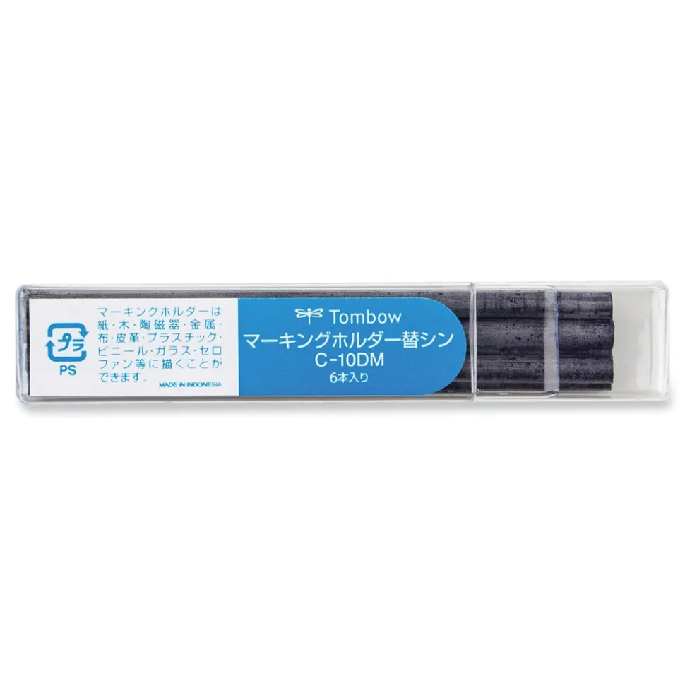 Tombow 4.4 millimeter Mechanical Wax-Based Marking Pencil Refills - Blue (10/Box)