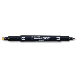 Tombow Mono Bullet/Chisel Tip Highlighters - Golden Yellow Barrel/Golden Yellow Ink (10/Box)