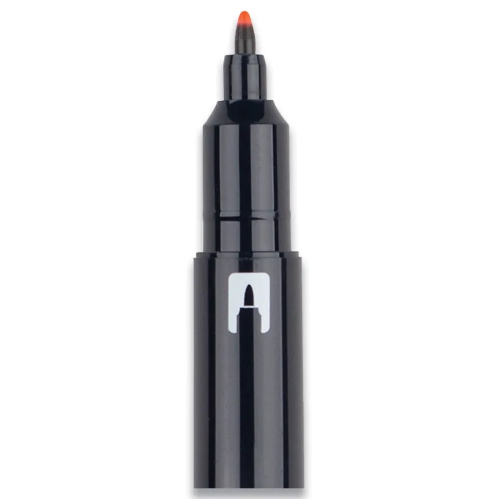 Tombow Mono Chisel/Bullet Tip Edge Highlighters - Red Barrel/Red Ink (10/Box)