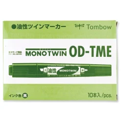 Tombow Mono Twin Fine/Broad Tips Bold Permanent Marker - Red (10/Box)