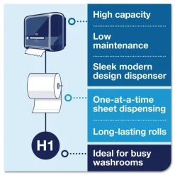 Tork 290092A Advanced Matic 7.7 in. x 525 ft. 2-Ply Hand Towel Roll - White (6/Carton)