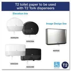 Tork 12013903 3.48 in. x 1200 ft. Septic Safe 1-Ply Advanced Bath Tissue - Jumbo, White (12/Carton)