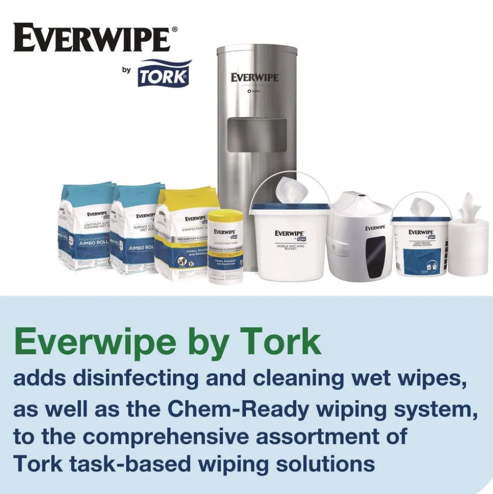 Tork 15 in. x 15 in. x 37.25 in. Stainless Steel Wet Wipe Stand