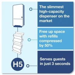 Tork 552530 PeakServe Continuous 14.44 x 3.97 x 19.3 Hand Towel Dispenser - White