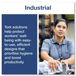 Tork 450304 1-Ply 11.1 in. x 800 ft. Heavy-Duty Paper Wiper - Blue