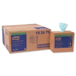 Tork 1-Ply 9 in. x 16.5 in. Unscented Low-Lint Cleaning Cloth - Turquoise (800/Carton)