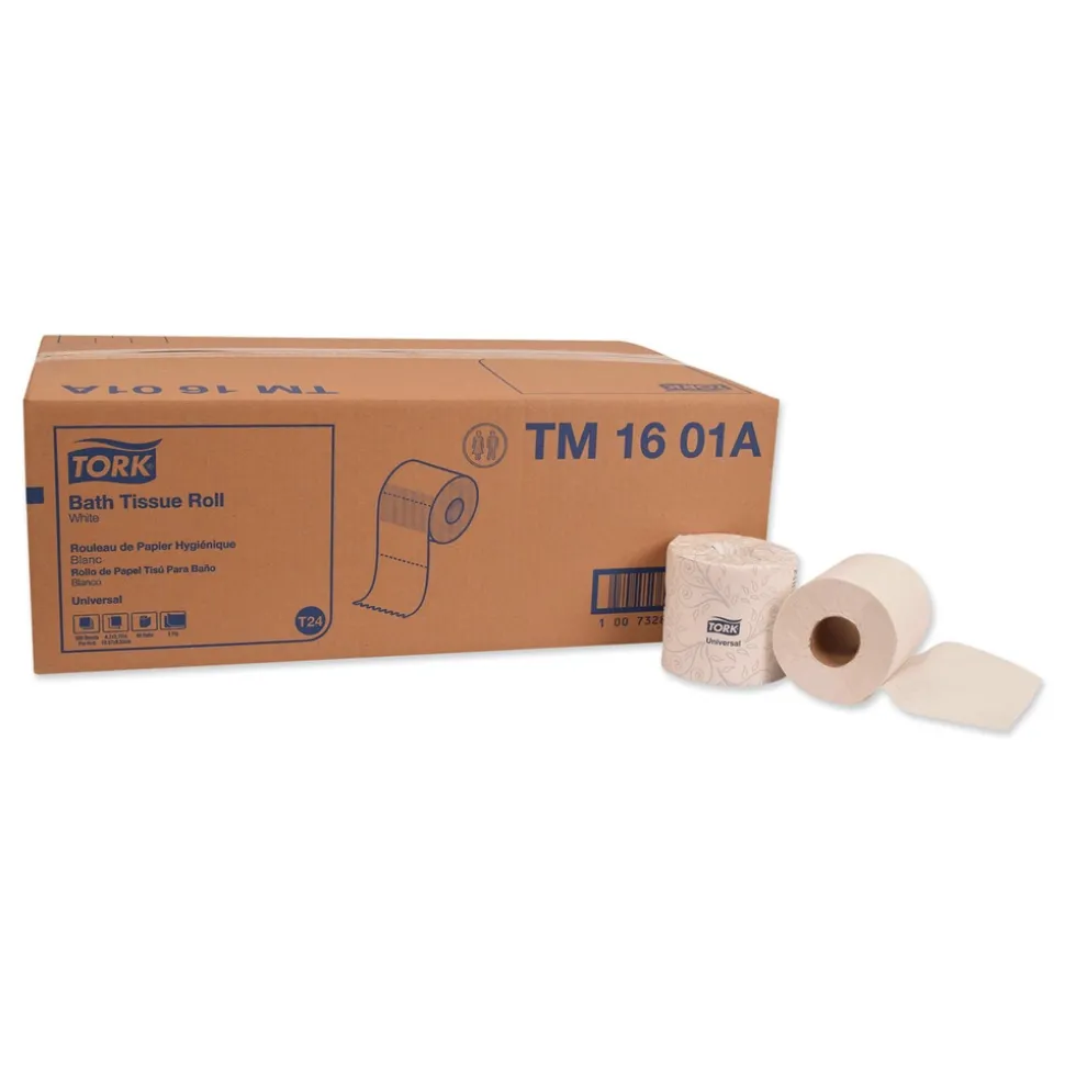 Tork TM1601A 2-Ply Universal Septic-Safe Bath Tissue - White (500 Sheets/Roll, 48 Rolls/Carton)