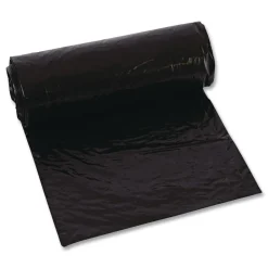Trinity Plastics 38 in. x 58 in. 60 gal. 2.4 mil Flat Pack Low-Density Can Liners - Black (100/Carton)