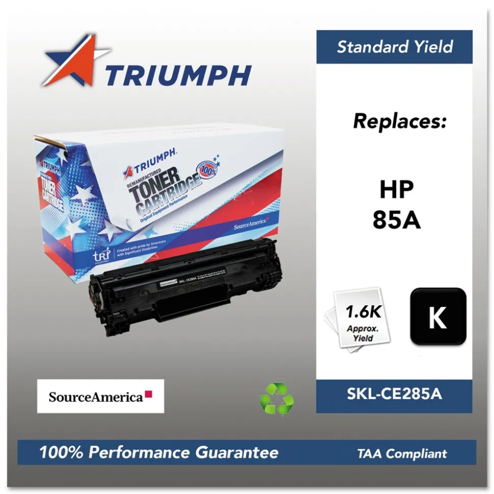 Triumph 751000NSH1100 CE285A (85A) 1,600 Page-Yield Remanufactured Toner - Black
