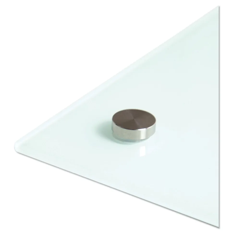 U Brands 35 in. x 35 in. Magnetic Glass Dry Erase Board Value Pack - Frosted White