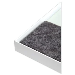 U Brands 23 in. x 17 in. Monthly View 3-N-1 Magnetic Glass Dry Erase Combo Board - White Aluminum
