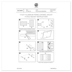 U Brands 4N1 35 x 23 Magnetic Dry Erase Combo Board - Tan/White Surface/Silver Aluminum Frame