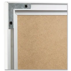 U Brands 47 x 35 Melamine Dry Erase Board - White Surface/Silver Frame