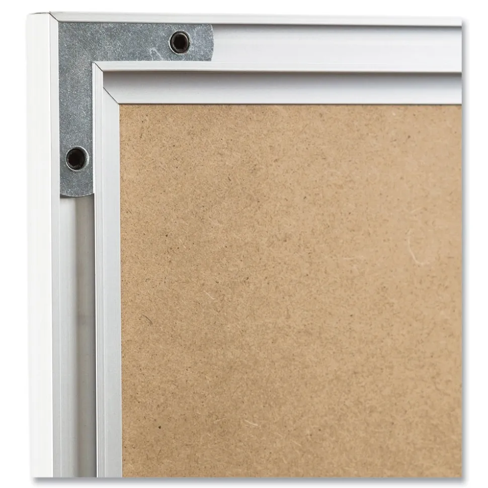 U Brands 23 x 17 Melamine Dry Erase Board - White Surface/Silver Frame