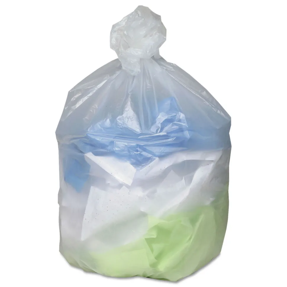 Ultra Plus 33 in. x 40 in. 33-Gallon 11 mic. Can Liners - Natural (500/Carton)