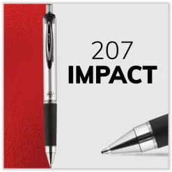 uni-ball 207 Impact Bold 1 mm Retractable Gel Pen - Black Ink/Black Barrel