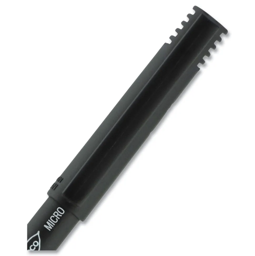 uni-ball ONYX Extra-Fine 0.5 mm Roller Ball Pen - Black Ink/Black Barrel (1-Dozen)