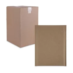 Universal 6 in. x 10 in. Barrier Bubble Air Cell Cushion Self-Adhesive Closure #0 Natural Self-Seal Cushioned Mailer - Kraft (200/Carton)