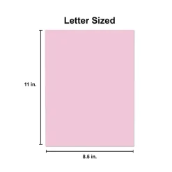 Universal 8.5 in. x 11 in. 20 lbs. Bond Weight Deluxe Colored Paper - Pink (10 Reams/Carton)