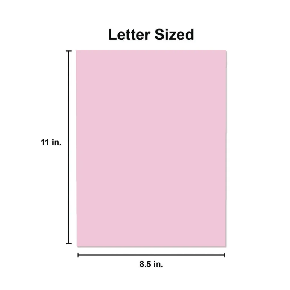 Universal 8.5 in. x 11 in. 20 lbs. Bond Weight Deluxe Colored Paper - Pink (10 Reams/Carton)