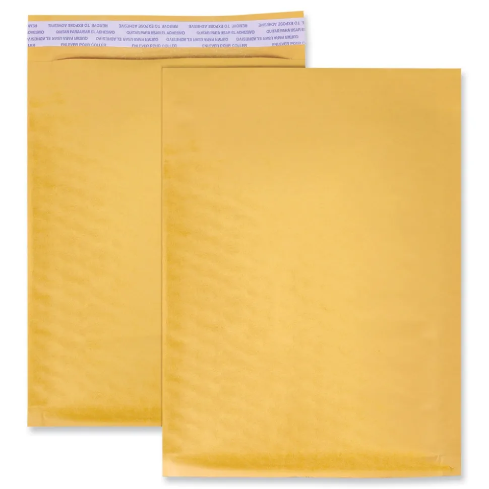 Universal 6 x 10 Peel Seal Strip Cushioned Mailer, Extension Flap, Self-Adhesive Closure (250/Carton)
