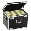 Vaultz VZ01008 17.5 in. x 14 in. x 12.5 in. Letter/Legal Files Locking File Chest with Adjustable File Rails - Black