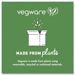 Vegware 6 in. Diameter Nourish Molded Compostable Fiber Plate Tableware - White (1000/Carton)