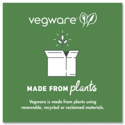 Vegware 5.9 in. x 5.9 in. x 2.9 in. Molded Fiber Compostable Sugarcane Clamshell Containers - White (400/Carton)