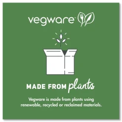 Vegware 2 oz. - 4 oz. Compostable Plastic Portion Pot Lids - Clear (2000/Carton)