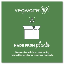 Vegware 16 oz. 96-Series Compostable Cold Cup - Clear/Green (1000/Carton)
