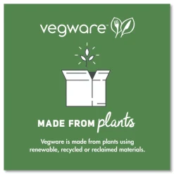 Vegware VW-P005NFA 10 in. Diameter Nourish Molded Compostable Fiber Plate Tableware - White (500/Carton)