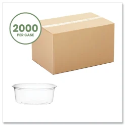 Vegware 2 oz. Compostable Portion Pots - Clear (2000/Carton)
