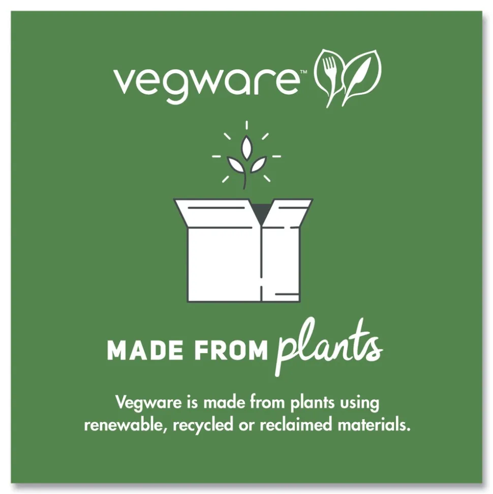 Vegware 7 oz. 76-Series Plastic Cold Cup - Clear/Green (1000/Carton)