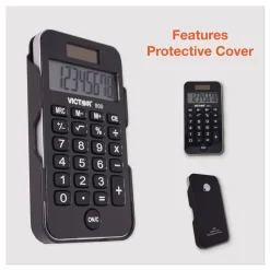 Victor 8-Digit LCD Antimicrobial Pocket Calculator