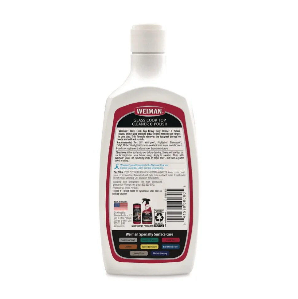 WEIMAN 20 oz. Squeeze Bottle Glass Cook Top Cleaner and Polish (6/Carton)