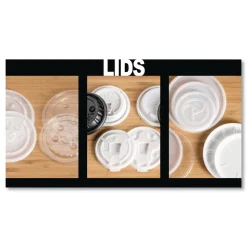 WinCup 221935 Slotted Plastic Lids for 12 oz to 24 oz Cold Cups and Bowls - Translucent (1000/Carton)