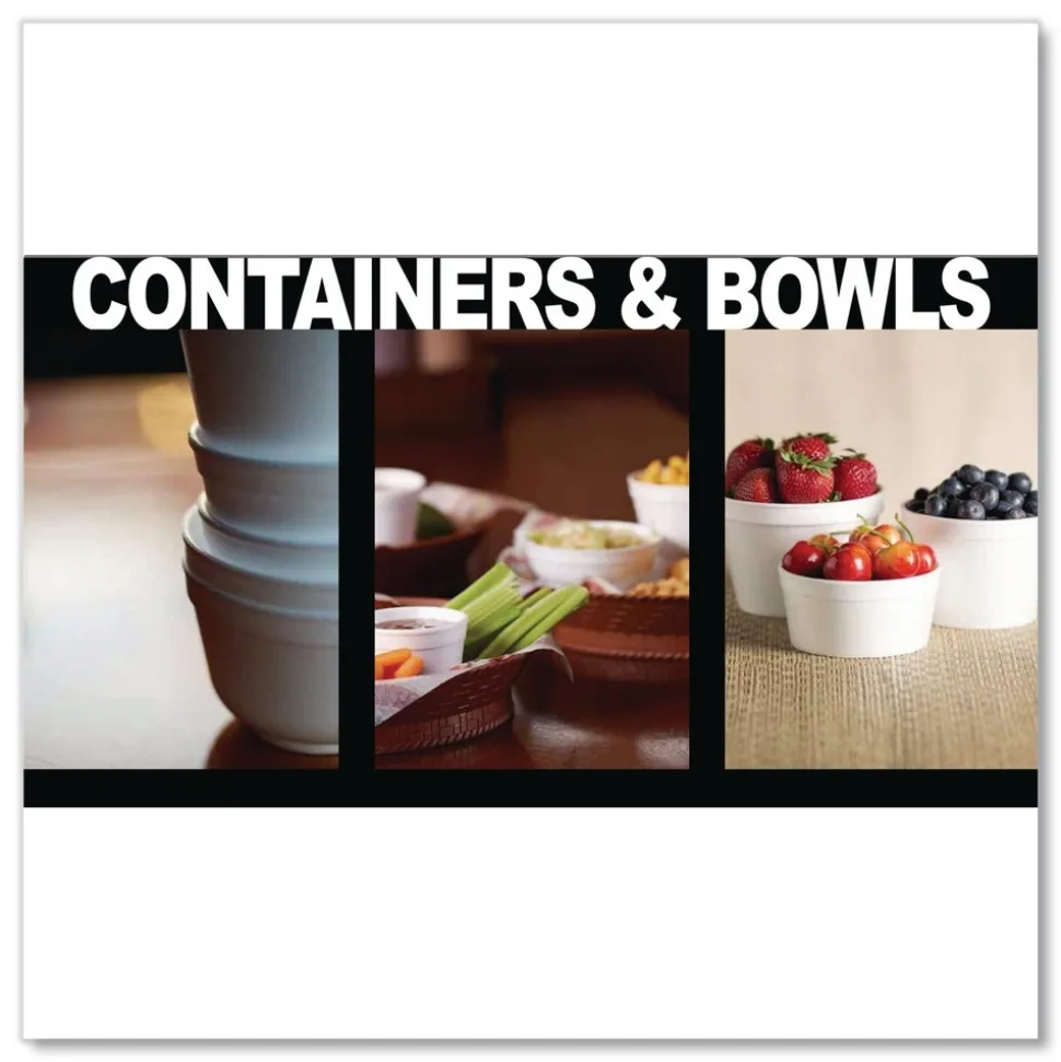 WinCup 12 oz Squat Style Foam Bowls - White (1000/Carton)