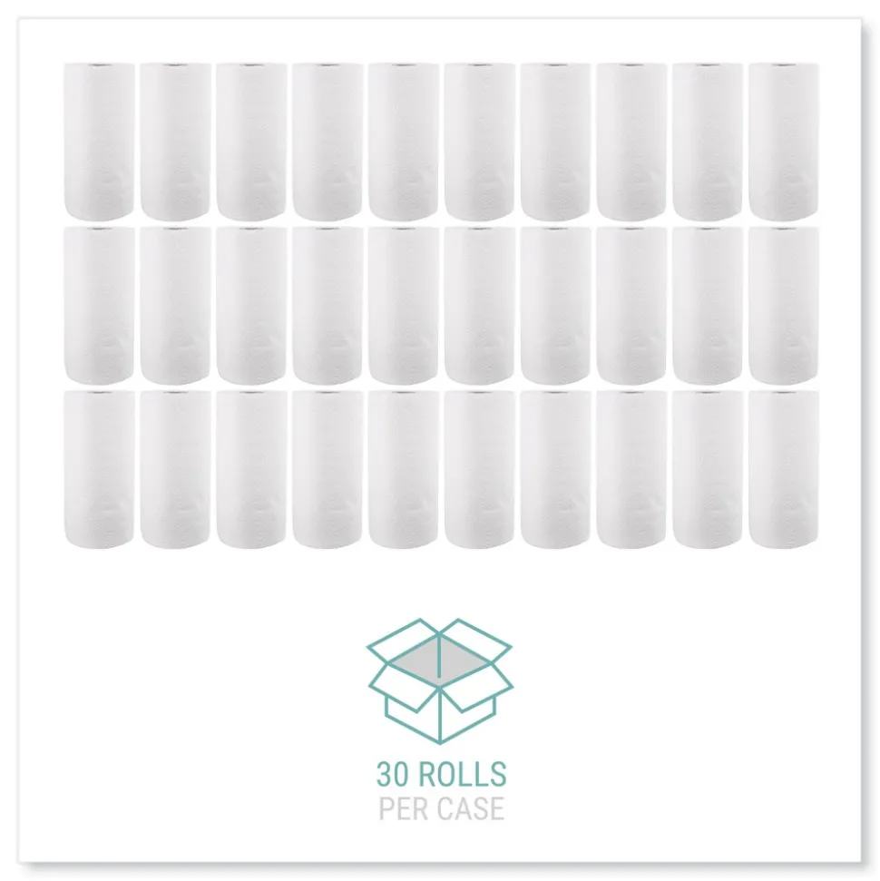 Windsoft WIN1220CT 11 in. x 8.8 in. 2-Ply Kitchen Roll Towels - White (30 Rolls/Carton)